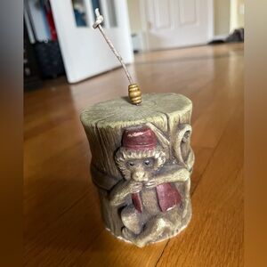 Lava Candle Monkey Speak No Evil 4” High Single Wick W/bead